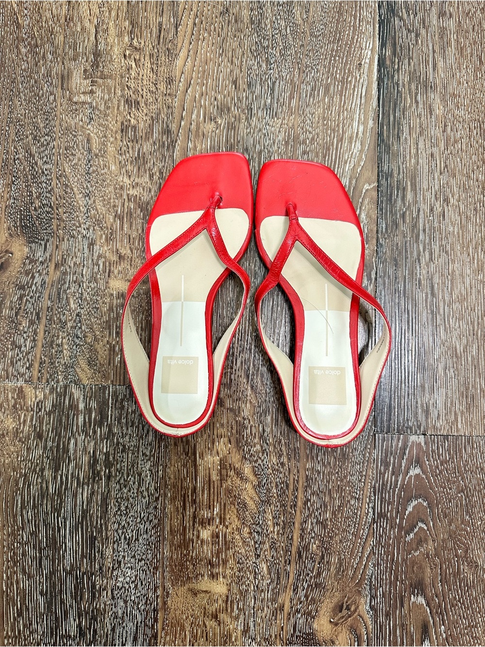 Dolce Vita Red Slingback Thong Sandals